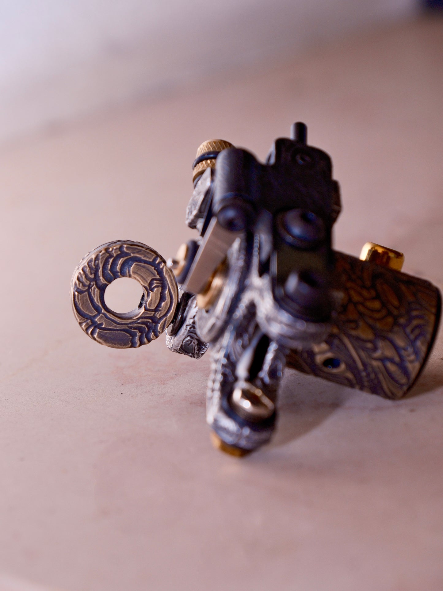 Esemplare unico- Brutale Mark 4 incisa a mano da STM tattoo machine (CLIPCORD/RCA) -