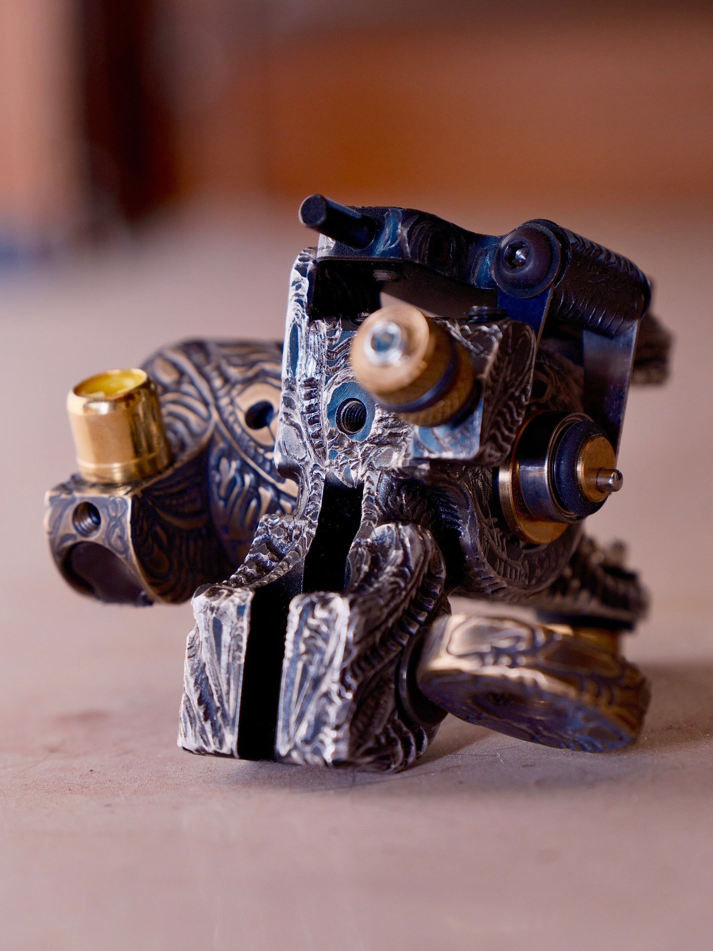 Esemplare unico- Brutale Mark 4 incisa a mano da STM tattoo machine (CLIPCORD/RCA) -