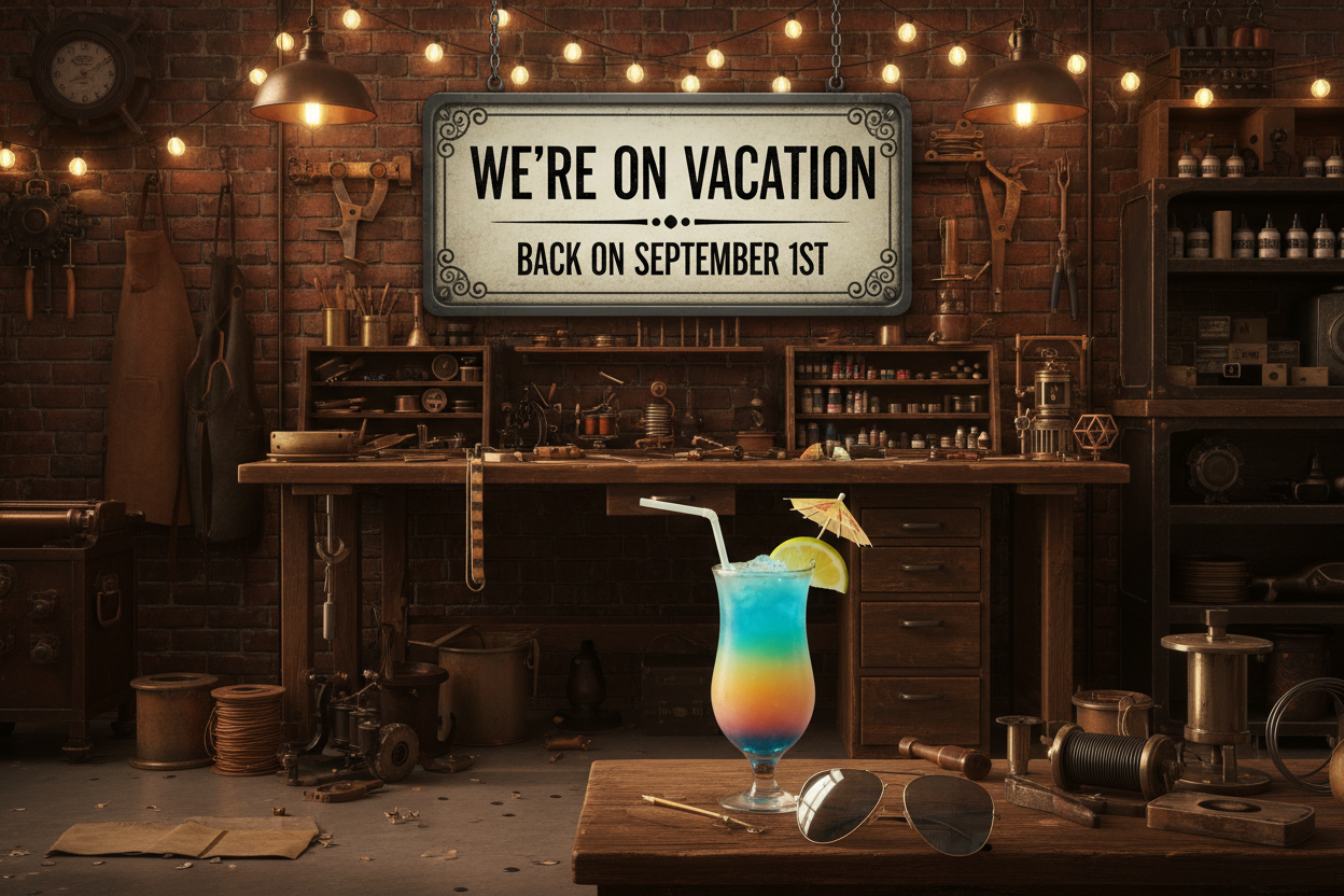 We're on vacation – back September 1st